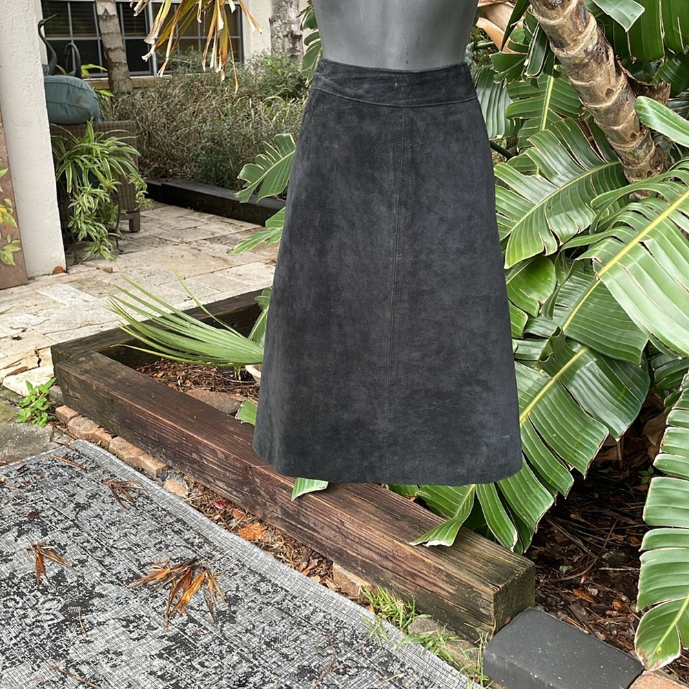 Vintage MSSR black suede  skirt